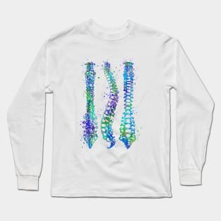 Human Spine Colorful Anatomy Artwork Long Sleeve T-Shirt
